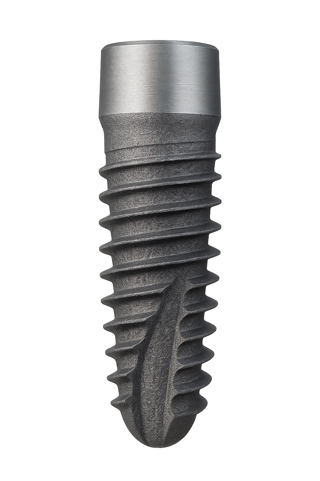 Titanium dental implant with threads, course hero